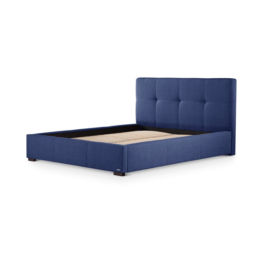 Ciemnoniebieskie łóżko ze schowkiem Ted Lapidus Maison COBALT, 160x200 cm