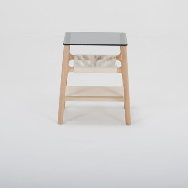 Stolik z litego drewna dębowego Gazzda Fawn-image-2