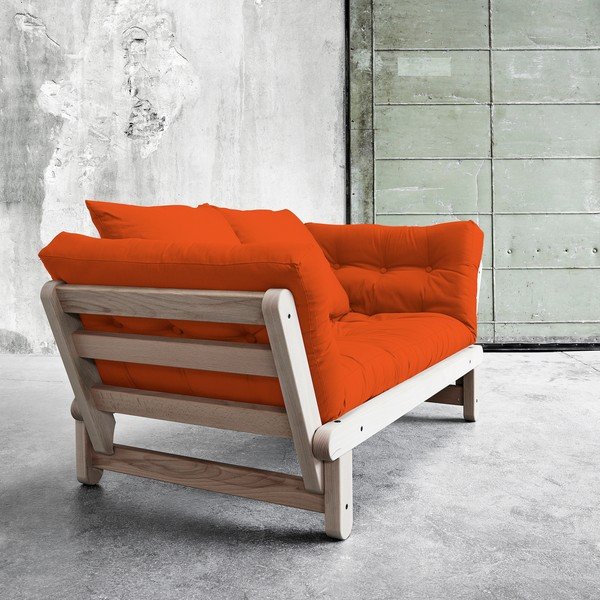 Sofa rozkładana Beat Beech/Orange-image-1