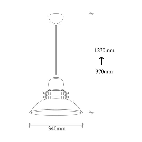 Czarna lampa wisząca z metalowym kloszem ø 34 cm Tovar – Opviq lights-image-3