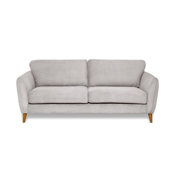 Jasnoszara sztruksowa sofa 206 cm Paris – Scandic