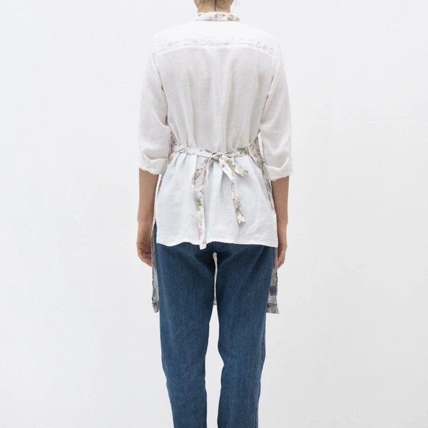 Lniany fartuch White Botany – Linen Tales-image-1