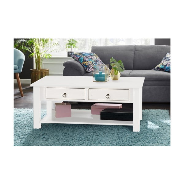 Biały stolik z drewna sosnowego Støraa Inda-image-1