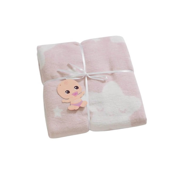 Różowy bawełniany kocyk dla dziecka 120x100 cm Baby Star – Mila Home
