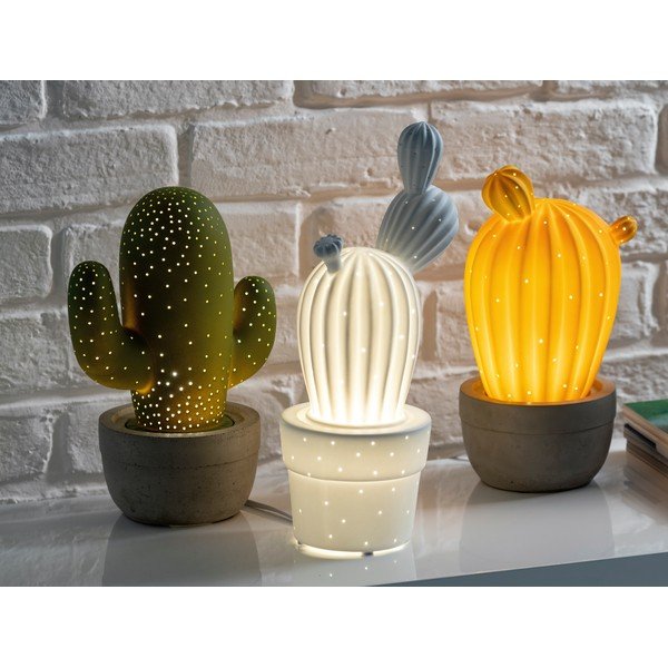 Biała porcelanowa lampa w kształcie kaktusa Brandani Cactus-image-1