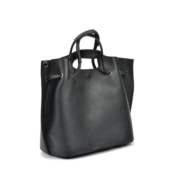 Czarna torebka skórzana Mangotti Bags Angela-image-1