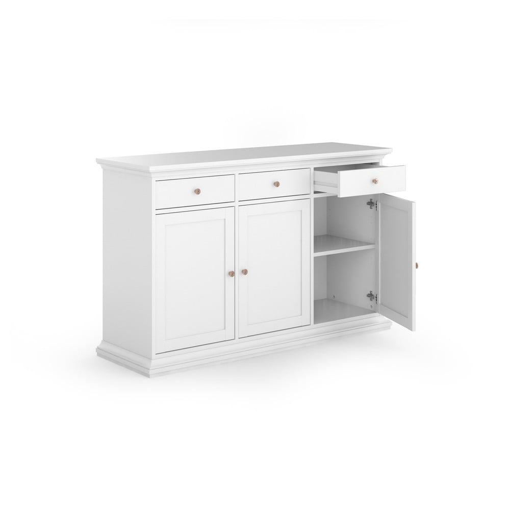 Biała niska komoda 144x92 cm Paris – Tvilum (zdjęcie 11)