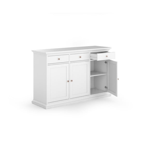 Biała niska komoda 144x92 cm Paris – Tvilum-image-3
