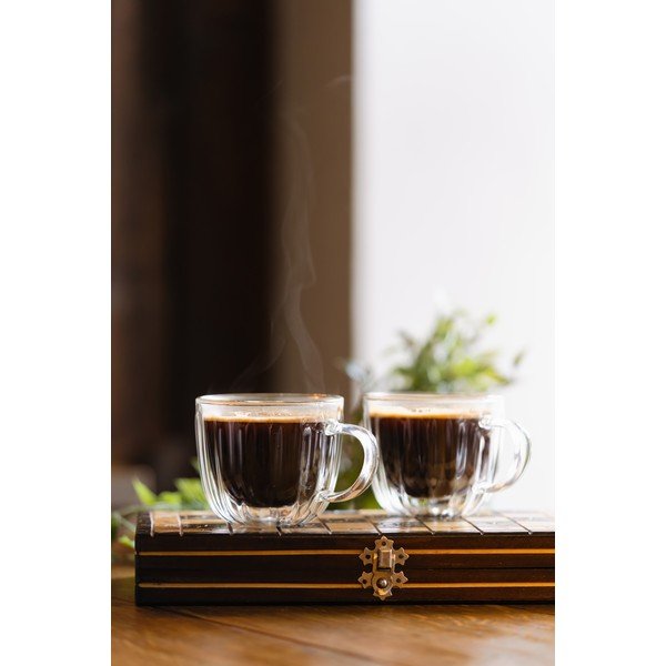 Szklane filiżanki zestaw 2 szt. do cappuccino 350 ml Tulip – Vialli Design-image-3