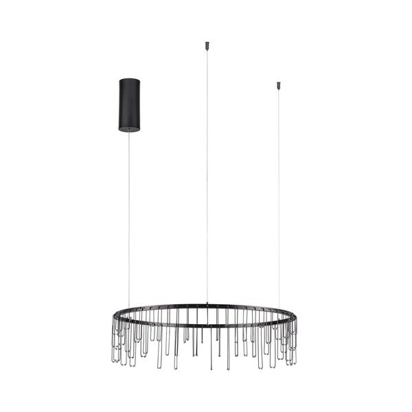 Aluminiowa lampa wisząca LED ze ściemniaczem w kolorze srebra z połyskiem ø 65 cm Stellar – Nova Luce