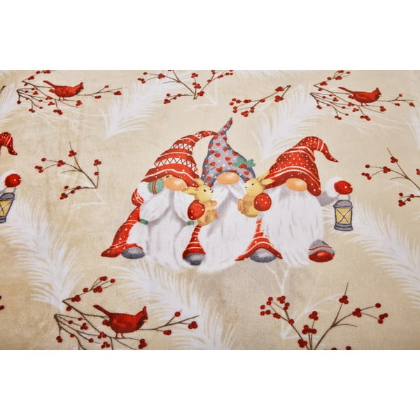 Jasnobrązowa pościel jednoosobowa z mikropluszu 140x200 cm Goblin – My House-image-4