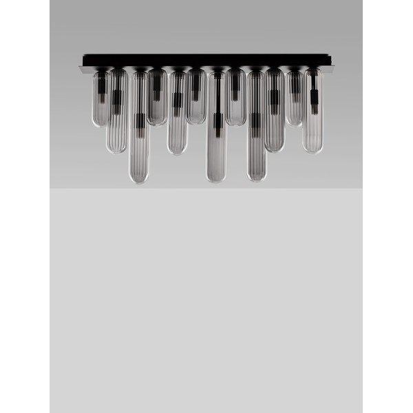 Szara szklana lampa sufitowa ze szklanym kloszem 10x72 cm Gustave – Nova Luce-image-2