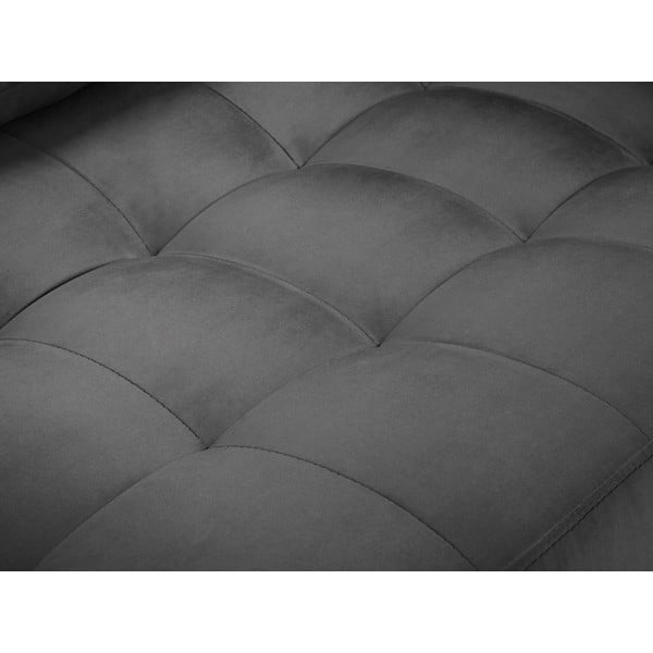 Ciemnoszara aksamitna sofa Milo Casa Santo, 219 cm-image-1