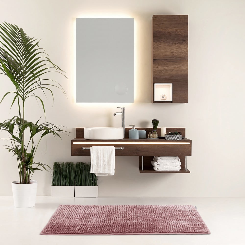 Różowy dywanik łazienkowy 60x90 cm Bati – Restilo (zdjęcie 2)