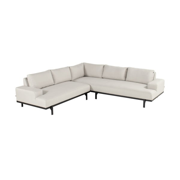 Jasnoszara aluminiowa sofa ogrodowa (lewostronna) Lucas – Hartman
