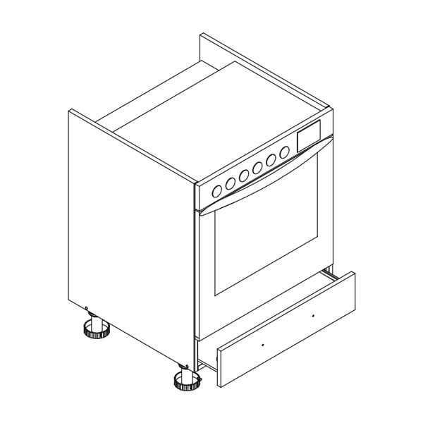 Dolna szafka kuchenna na piekarnik do zabudowy (szer.  60 cm) Kai – STOLKAR-image-2