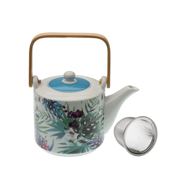 Porcelanowy dzbanek do herbaty z sitkiem VERSA Mykonos