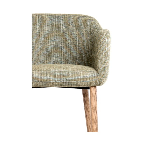 Jasnozielone tapicerowane fotele jadalniane zestaw z podłokietnikami 2 szt. Blaine – Light & Living-image-1