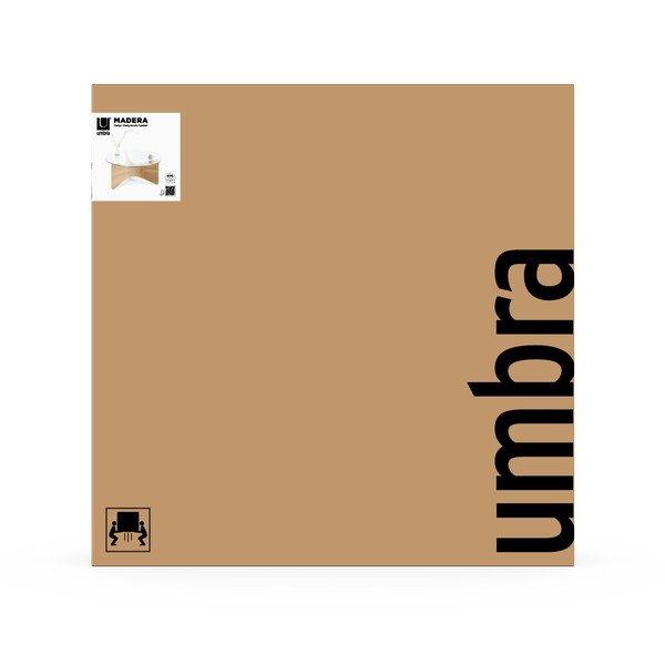 Naturalny okrągły stolik ze szklanym blatem ø 84 cm Madera – Umbra-image-4