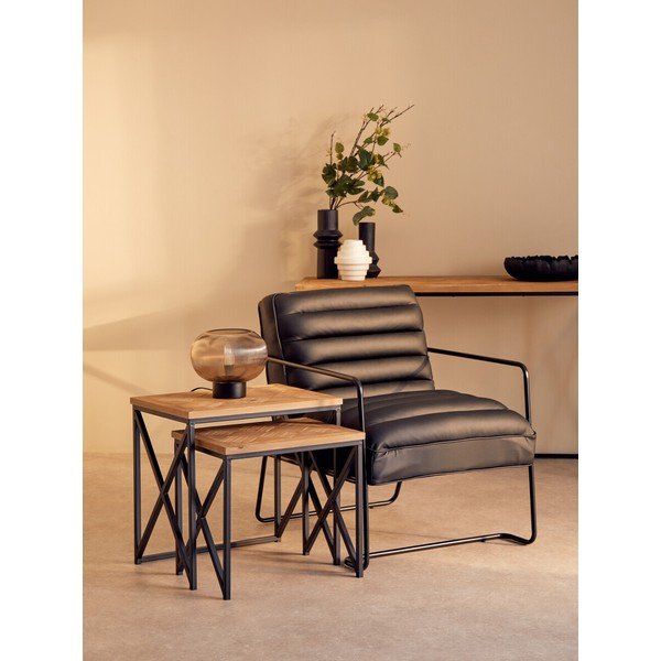 Stoliki zestaw z litego drewna jodłowego 2 szt. 38x51 cm Kickford – Premier Housewares-image-1
