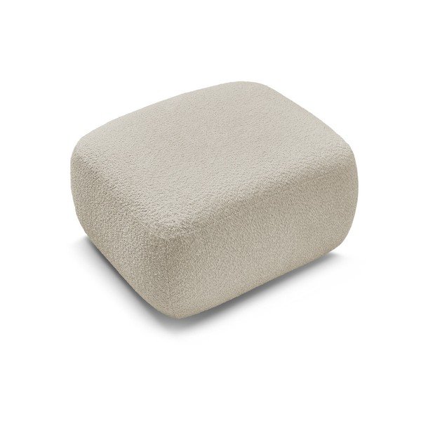 Beżowy podnóżek z materiału bouclé Montaigne – Bobochic Paris-image-3