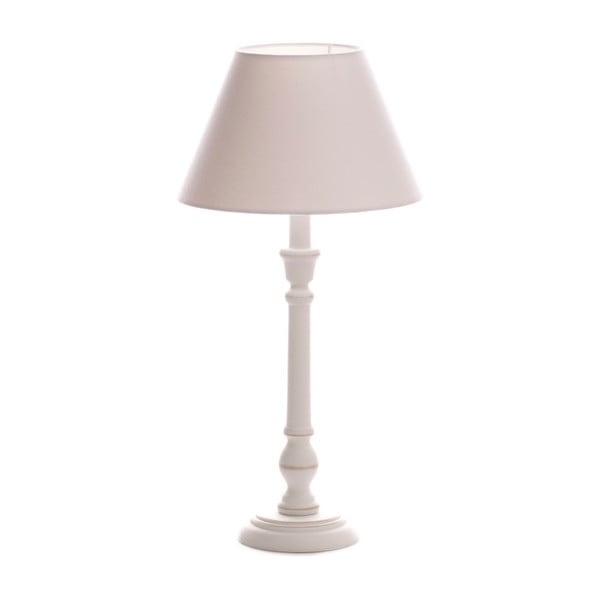 Biała lampa stołowa Laura, biała lakierowana brzoza, Ø 25 cm
