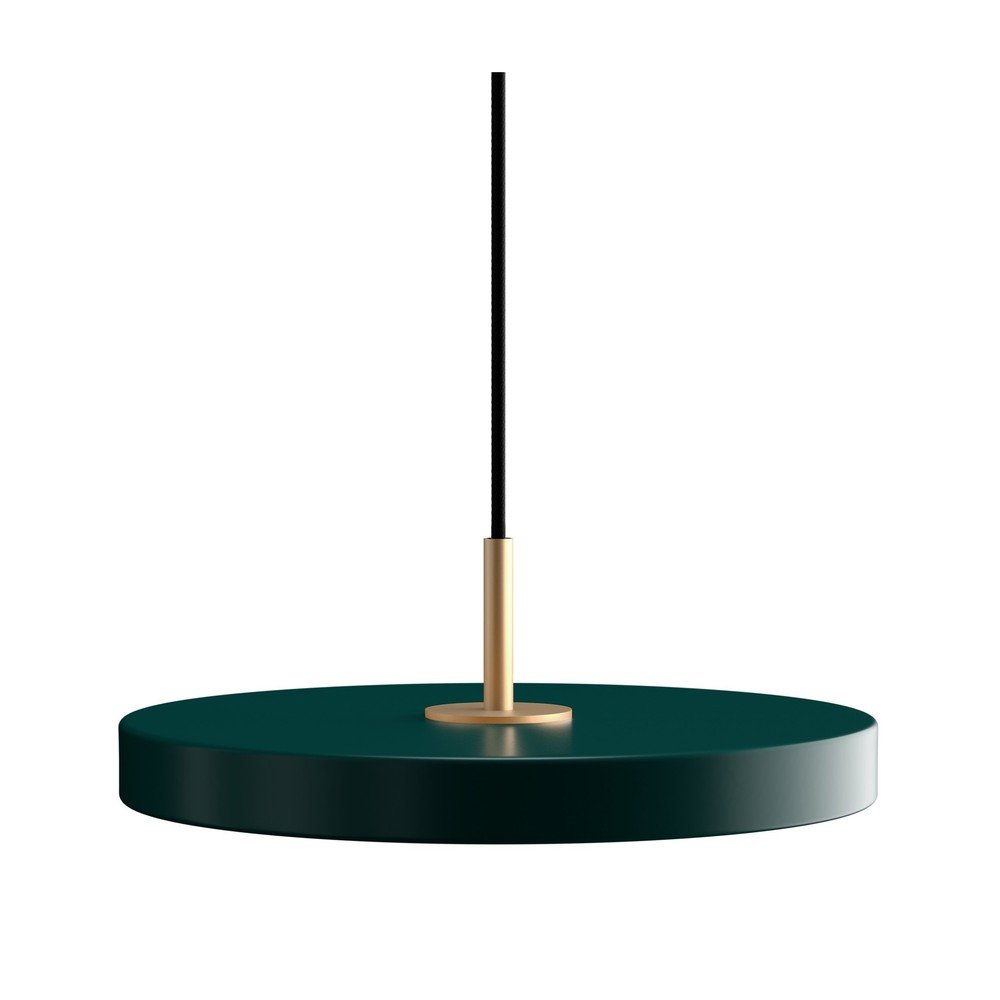 Ciemnozielona lampa wisząca LED z metalowym kloszem ø 31 cm Asteria Mini – UMAGE