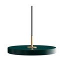 Ciemnozielona lampa wisząca LED z metalowym kloszem ø 31 cm Asteria Mini – UMAGE