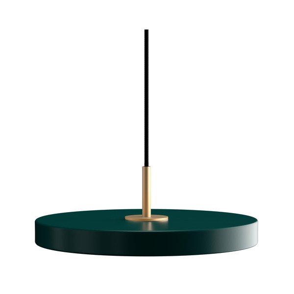 Ciemnozielona lampa wisząca LED z metalowym kloszem ø 31 cm Asteria Mini – UMAGE