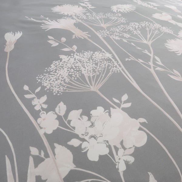 Szara pościel dwuosobowa 200x200 cm Meadowsweet Floral – Catherine Lansfield-image-4