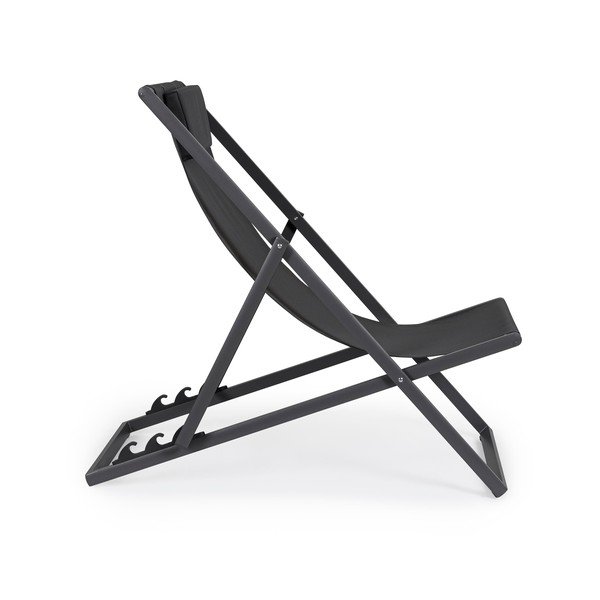 Antracytowy metalowy leżak ogrodowy Taylor – Bizzotto-image-1