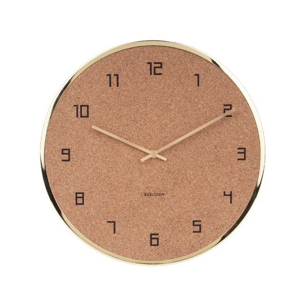 Zegar ścienny z korka Karlsson Modest, 40 cm