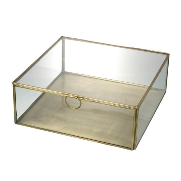 Szklany pojemnik Parlane Gold, 24 cm