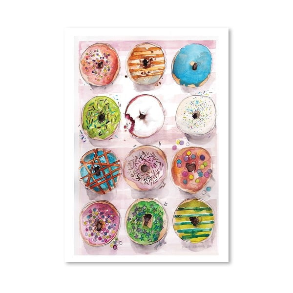Plakat Americanflat Donuts by Claudia Libenberg, 30x42 cm