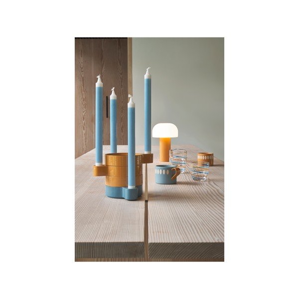 Biało-pomarańczowa lampa stołowa LED (wysokość 22,5 cm) Styles – Villa Collection-image-3