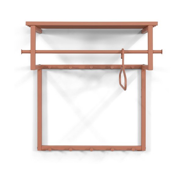 Łososiowy metalowy wieszak ścienny z półką 76 cm Rizzoli – Spinder Design-image-2