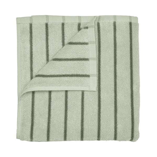 Zielony ręcznik kąpielowy z bawełny organicznej frotte 70x140 cm Arto – Blomus