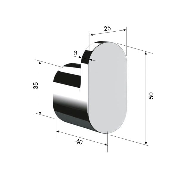 Haczyk ścienny z mosiądzu w kolorze matowej czerni Flori – Sapho-image-1