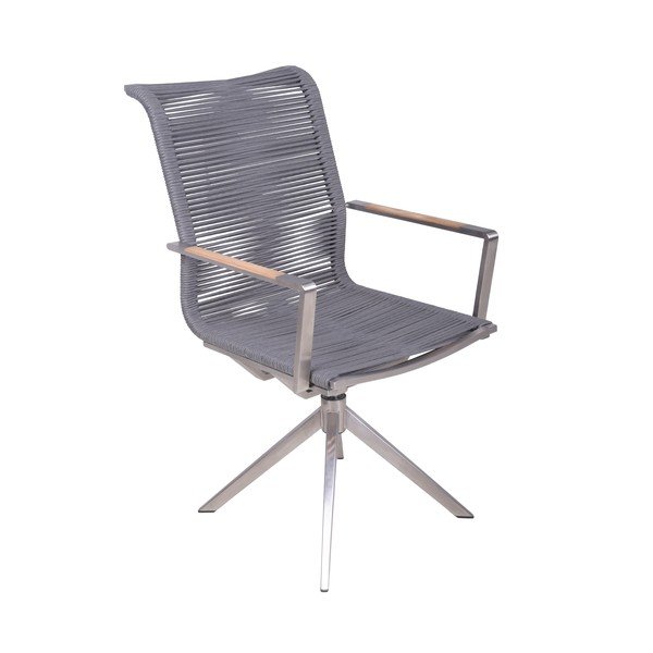 Szare metalowe krzesło ogrodowe Rubiera – Garden Pleasure