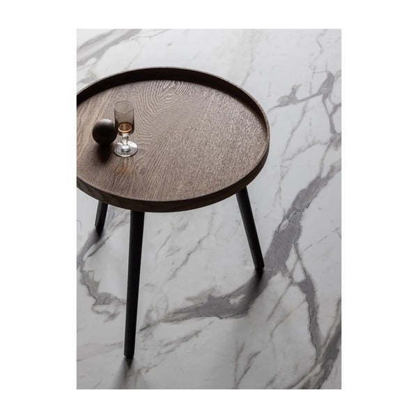 Stolik z blatem w dekorze jesionu WOOOD Mesa, ø 45 cm-image-1