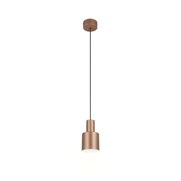 Brązowa lampa wisząca z metalowym kloszem ø 12 cm Agudo – Trio-image-2