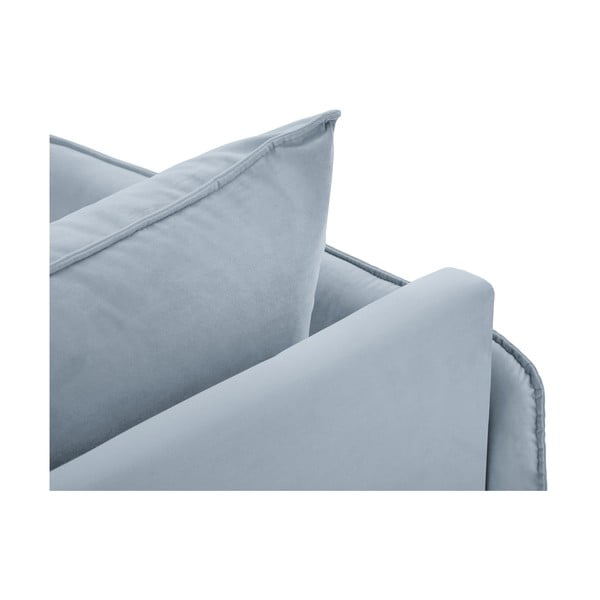 Jasnoniebieski aksamitny szezlong (lewostronny) Vienna – Cosmopolitan Design-image-4