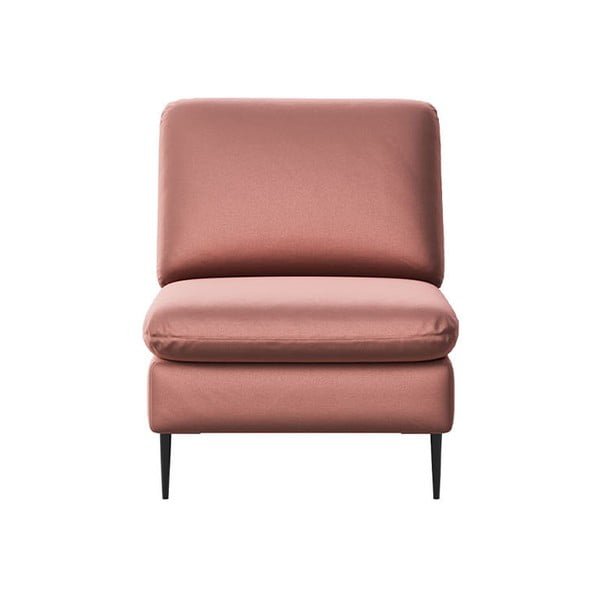 Różowy aksamitny fotel Moilo – MESONICA