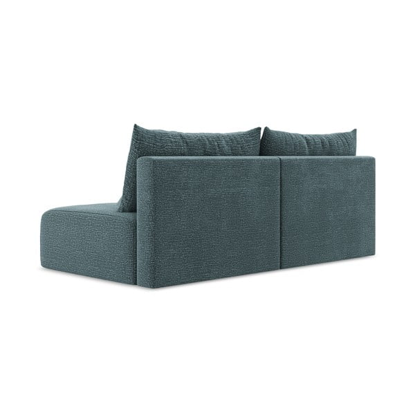 Turkusowa rozkładana/ze schowkiem sofa 216 cm Kalena – Makamii-image-3