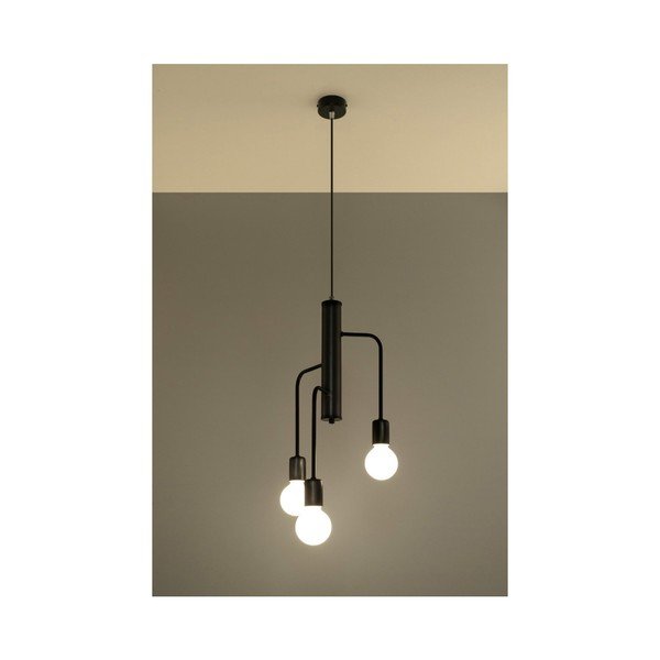 Czarna lampa wisząca Sollux Donato 3M-image-2