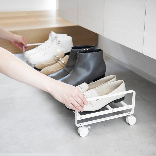 Biały metalowy regał na buty 83,5x14,5x27,5 cm Tower – YAMAZAKI-image-1