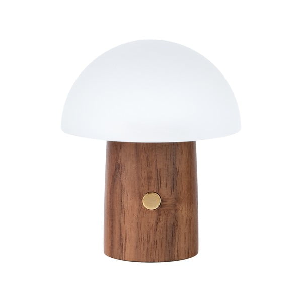 Biała/w ciemnym naturalnym kolorze lampa stołowa LED (wysokość 7 cm) Alice Mushroom – Gingko