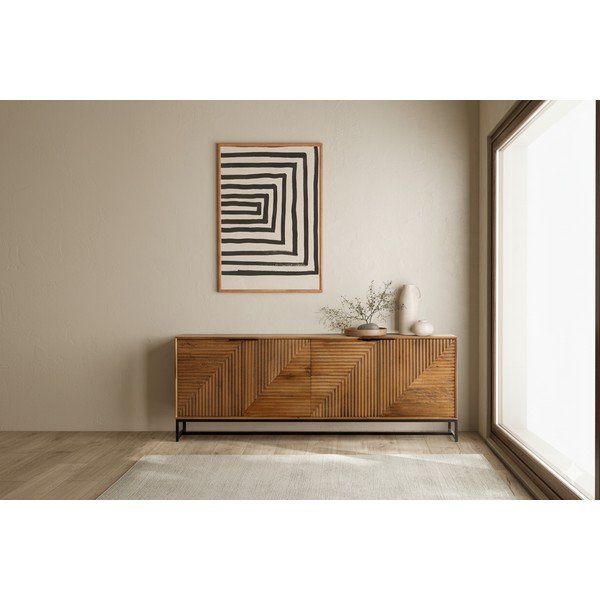 Komoda z litego drewna mango w naturalnym kolorze 210x80x40 cm Nereida – MOME-image-1
