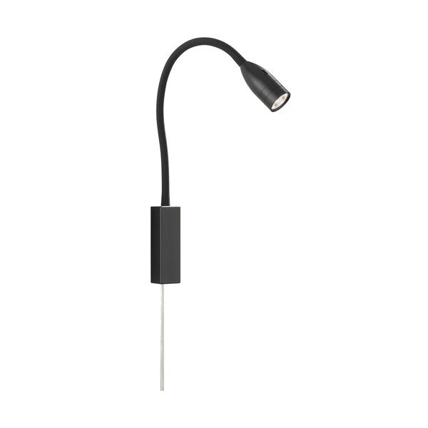 Czarna metalowa lampa punktowa LED ze ściemniaczem Sten – Fischer & Honsel