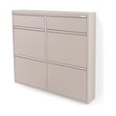 Szarobrązowa metalowa uchylna szafka na buty 98x86x15 cm Billy – Spinder Design